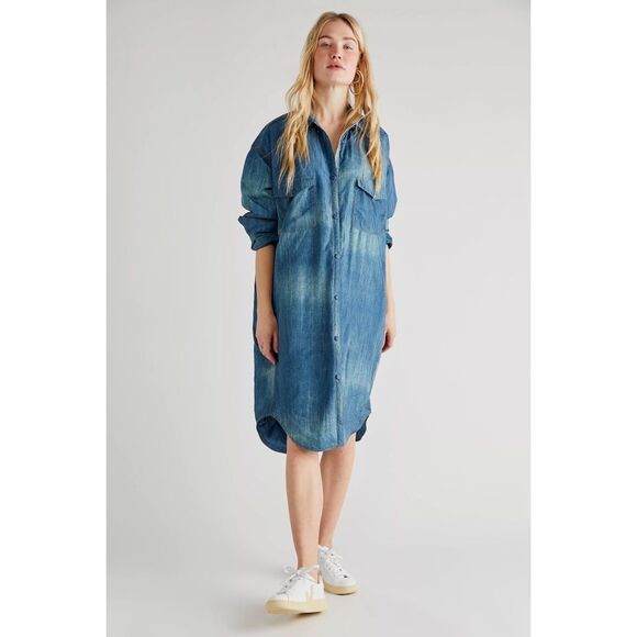 Free People x Mes Demoiselles Coat Drops Puffy Shirt Jacket $445 - Picture 1 of 8